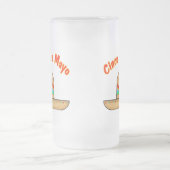 ソンブレロのCincoメキシコdeメーヨーのTシャツおよびギフト フロストグラスビールジョッキ (中央)