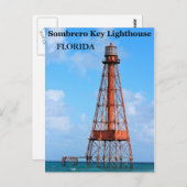 ソンブレロキー灯台、フロリダ州のポストカード ポストカード (正面/裏面)