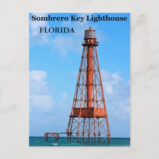 ソンブレロキー灯台、フロリダ州のポストカード ポストカード (正面)