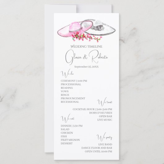 ソンブレロス&フラワーズメキシコ結婚式 プログラム (正面)