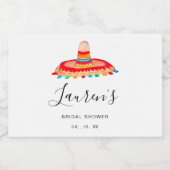 ソンブレロブライダルシャワーミニきらめくワインラベル スパークリングワインラベル (シングルラベル)