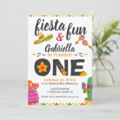 ソンブレロラマメキシコスタイルフィエスタファースト誕生日 招待状 (スタンド正面)