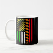 ソンブレロ付きアメリカ国旗 シンコデマヨ旗 コーヒーマグカップ (左)
