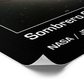 ソンブレロ銀河系（メシエ104） -宇宙望遠鏡 ポスター (角)