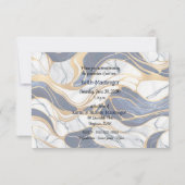 ソンプロシデーションお祝いインブルーマーブル 招待状 (裏面)
