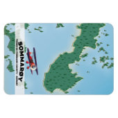 ソンマロイ ノルウェー 旅行ポスター地図 マグネット (横)