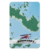 ソンマロイ ノルウェー 旅行ポスター地図 マグネット (縦)