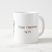ソンメリークリスマス鹿と木の巨大コーヒー ジャンボコーヒーマグカップ (正面右)