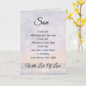 ソン勇気付けられる詩デザインあいさつ カード (黄色い花)