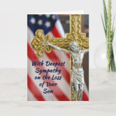 ソン悔やみや弔慰宗教キリスト教軍隊 カード (正面)