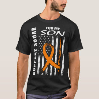 ソン白血病認識度アメリカンフラッグママパパパレン Tシャツ
