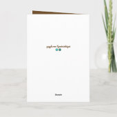 ソン素晴らしティール（緑がかった色）とホワイト誕生日 カード (裏面)