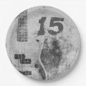 ソン10代の誕生日ギタグランジー ペーパープレート (正面)