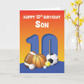 ソン10誕生日スポーツボール カード (黄色い花)
