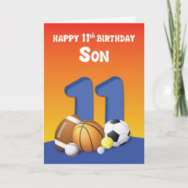 ソン11誕生日スポーツボール カード