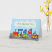 ソン4thバースデーカラフルタートレインを軌道に カード (黄色い花)