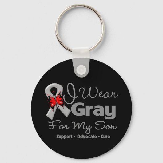 ソン – グレーリボン認識度 キーホルダー (正面)