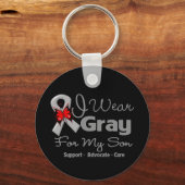 ソン – グレーリボン認識度 キーホルダー (正面)