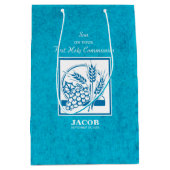 ソン、ファーストコミューン、小麦、ぶどうブルー ミディアムペーパーバッグ (正面)