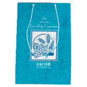 ソン、ファーストコミューン、小麦、ぶどうブルー ミディアムペーパーバッグ (裏面)