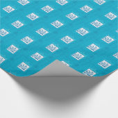 ソン、ファーストコミューン、小麦、ぶどうブルー ラッピングペーパー (角)