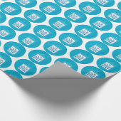 ソン、ファーストコミューン、小麦、ぶどうブルー ラッピングペーパー (角)