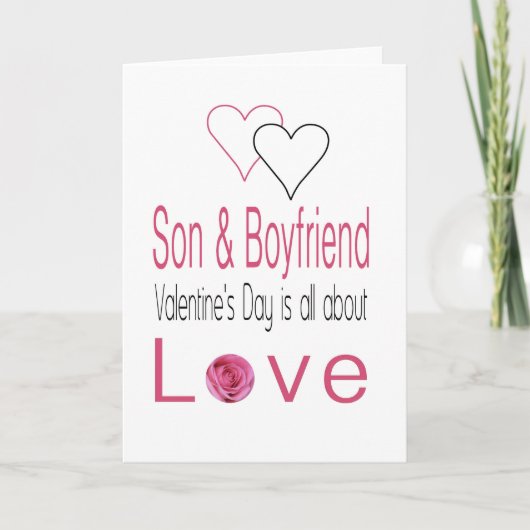 ソン&ボーイフレンドハッピーバレンタインデーバラ シーズンカード (正面)