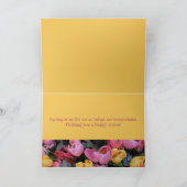 ソン&妻ハッピーイースターチューリップ シーズンカード (内部)