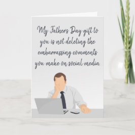 ソーおもしろいシャルメディアへの父の日の贈り物 カード