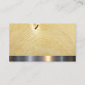 ソーとハンマー |木目 名刺 (裏面)