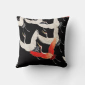 ソーア！ウッドブ日本のロックプリント。クッション クッション (裏面)