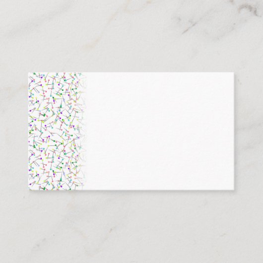 ソーイングピン 白 ドレスメーカー 縫製 裁縫 名刺 (正面)