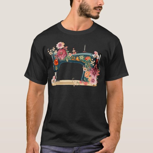 ソーイング好き女子のためのクールなソーイングアート Tシャツ (正面)