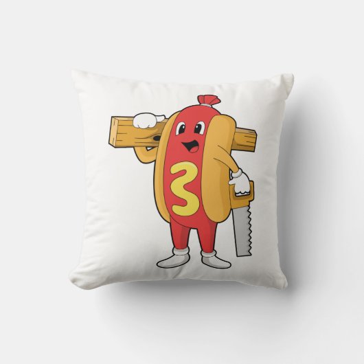 ソーウッドと大工のホットドッグ クッション (正面)