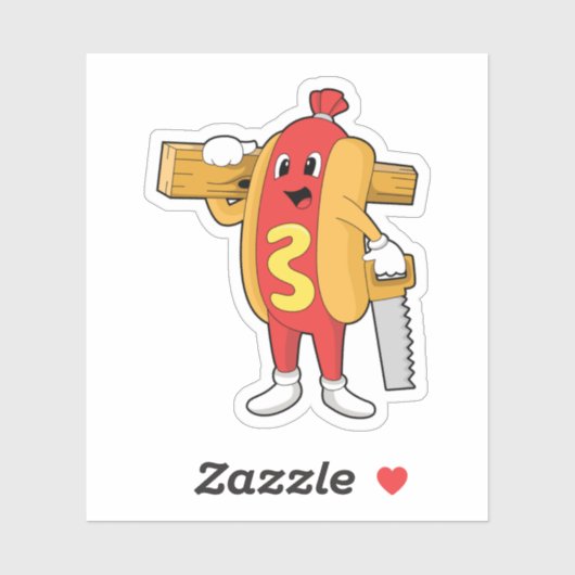 ソーウッドと大工のホットドッグ シール (シート)