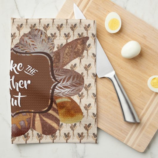 ソーウードパンベーキングパーソナライズされたキッチンタオル キッチンタオル (四つ折り)