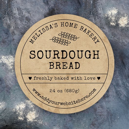 ソーウードパン素朴ヴィンテージファームベーカリーラベル ラウンドシール