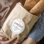 ソーウードブレッドモダンピンクコテージ法ラベル ラウンドシール