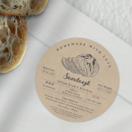ソーウ素朴ドー自家製ベーカリーコテージローレーベル ラウンドシール