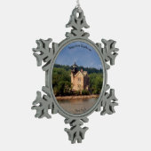 ソーガーティズライトハウスボールまたはスノーフレークオーナメント スノーフレークピューターオーナメント (左)