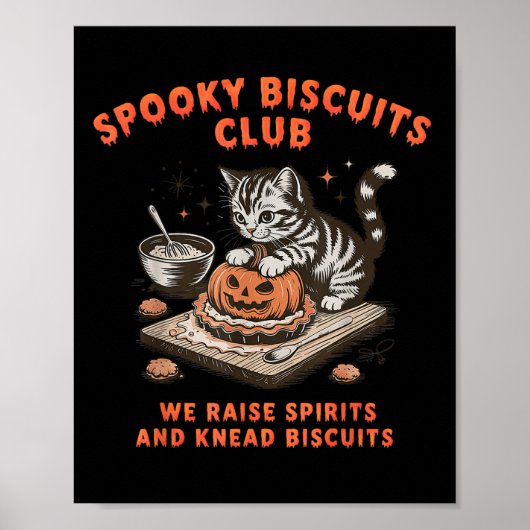 ソーキー ビスケット クラブ 猫 ハロウィン お菓子作り ポスター (正面)