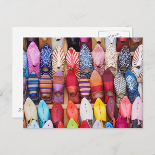 ソークの店に靴を並べる ポストカード (正面/裏面)