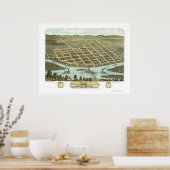 ソークシティ, WIパノラママップ – 1870 ポスター (キッチン)