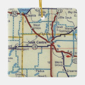 ソークセンターMNヴィンテージマップ セラミックオーナメント (正面)