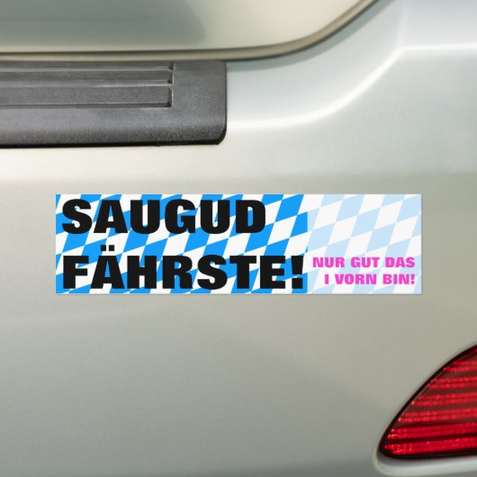 ソーグドファレンピンク バンパーステッカー (車上)