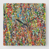 ソーグラスウォール時計 スクエア壁時計 (正面)