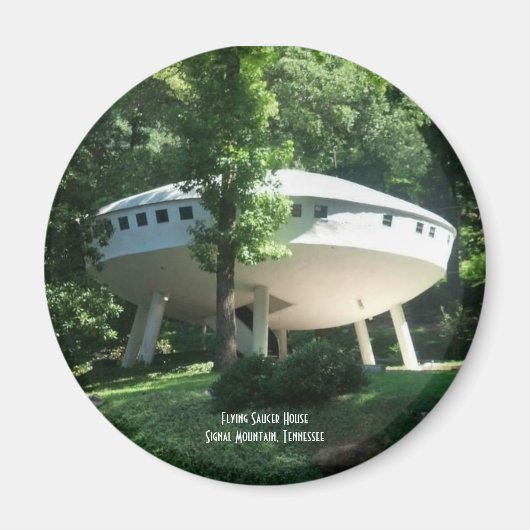 ソーサー飛んでいるハウス冷蔵庫磁石 マグネット (正面)