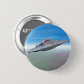 ソーサー飛んでいるボタン 缶バッジ (正面&裏面)