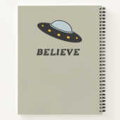 ソーサー飛んでいる&グリーンエイリアンノート ノートブック (裏面)