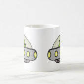ソーサー飛んでいる コーヒーマグカップ (中央)